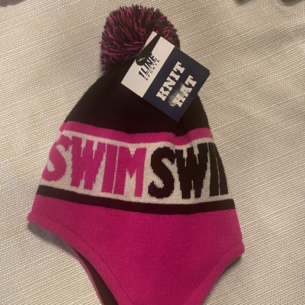 Swims Pink and Black Kids Knit Hat